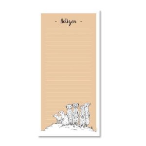 NOTIZBLOCK *Erdmännchen*, DIN lang, 50 Blatt