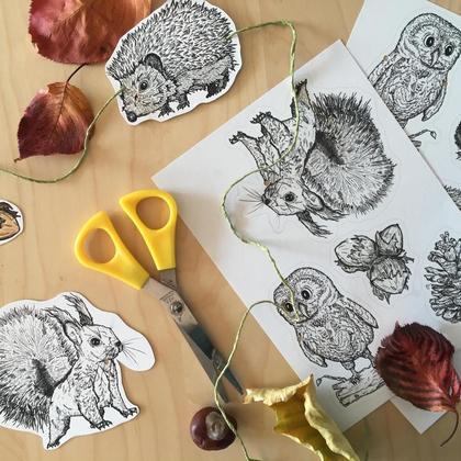 DIY Girlande "Tiere des Waldes"