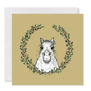 GRUSSKARTE *Capybara Love* , 14 x 14 cm