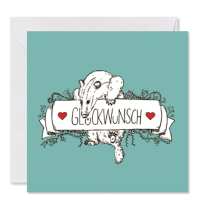 GRUSSKARTE *Der kleine Dachs* , 14 x 14 cm