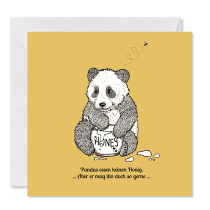 GRUSSKARTE *Honigpanda*