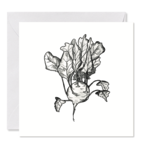 GRUSSKARTE *Junges Gemüse* , 14 x 14 cm