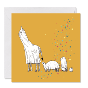 GRUSSKARTE *Tierparade* , 14 x 14 cm