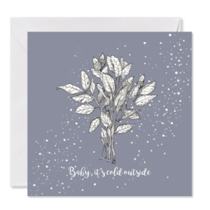 GRUSSKARTE Weihnachten *Baby, it’s cold outside* , 14 x 14 cm