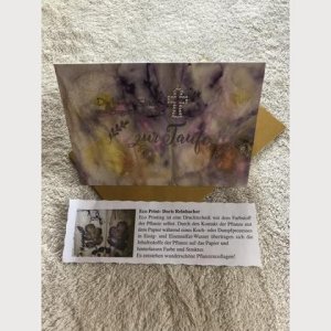 Eco Print- Billet „Zur Taufe“