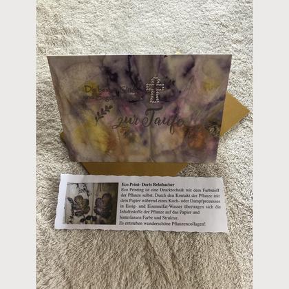 Eco Print- Billet „Zur Taufe“