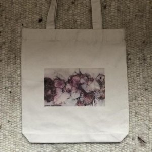 Tote Bag mit Eco Print Motiv: Efeu und Rosen