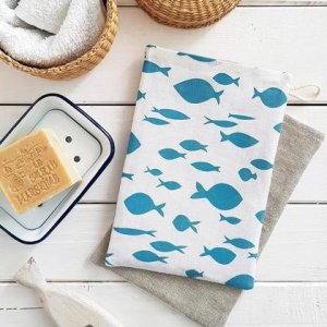 Waschhandschuh Fische