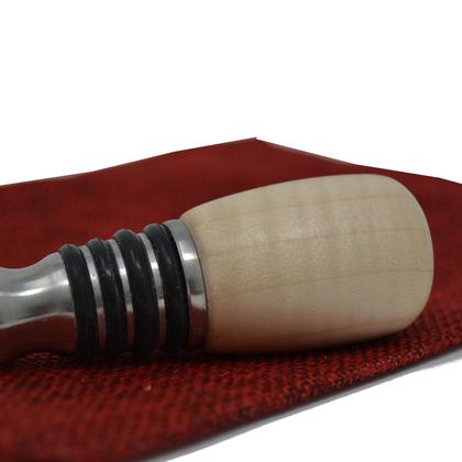 Weinverschluss Weinstöpsel Holz Edelstahl Ahorn Riegelahorn - Image 3