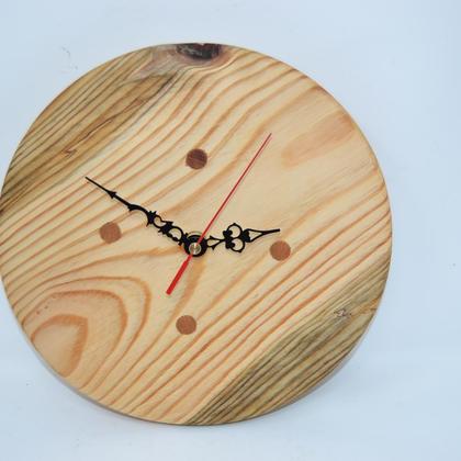 Holz Wanduhr 24 cm Kiefer Holzdekoration Geschenk