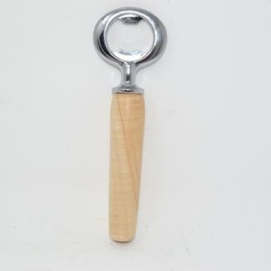 Holz Flaschenöffner Kapselheber Ahorn Riegelahorn verchromt Gravur