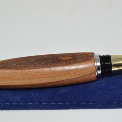 Holz Roller Pen mit Schraubkappe Zwetschke Handarbeit Geschenk - Image 4