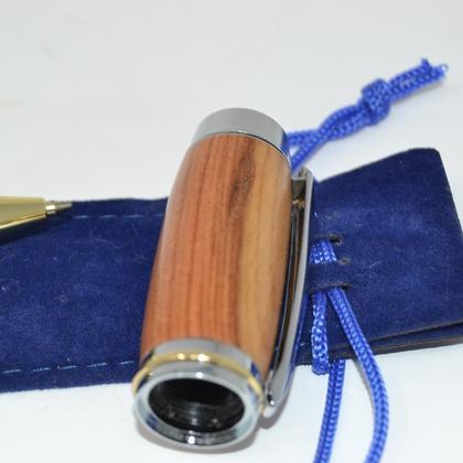 Holz Roller Pen mit Schraubkappe Zwetschke Handarbeit Geschenk - Image 3