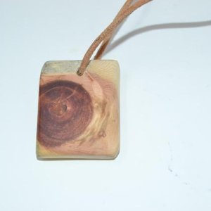 Zirben Holzkette Holz Halskette mit Lederband handmade