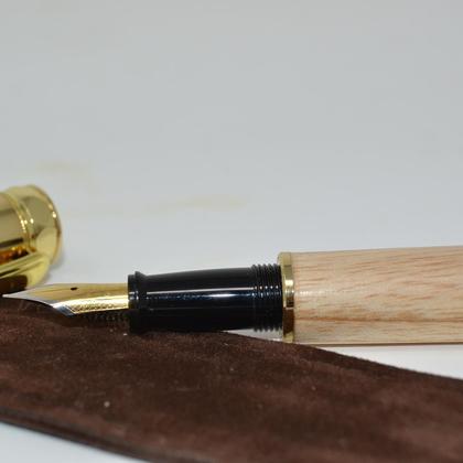 Holz Füllfeder Füller Magnetkappe Holz Esche Unikat - Image 2