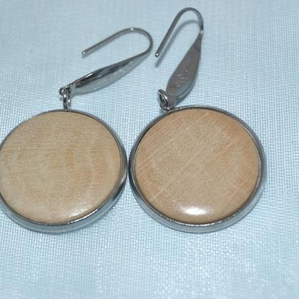 Holz Ohrringe Ohranhänger Hainbuche Ohrschmuck Schmuck Trachtenschmuck