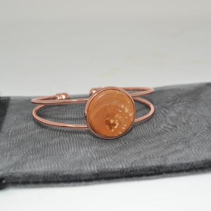 Holz Armreif Armband Trachtenschmuck Holzschmuck Erle roségold handmade