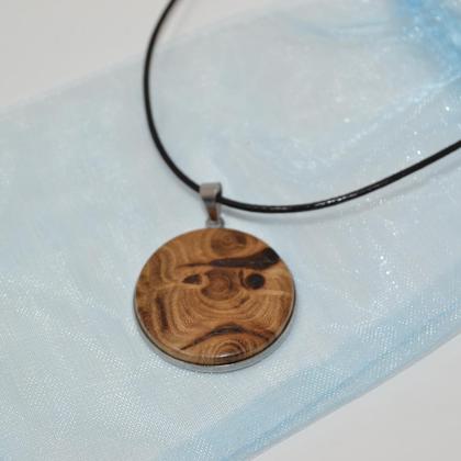 Holz Halskette Robinie 3 cm Trachtenschmuck Holzschmuck Holz Amulett Holzkette