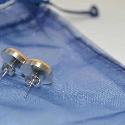 Holz Ohrstecker Trachtenschmuck Ohrringe Ohranhänger Wacholder - Image 3