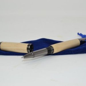 Holz Rollerpen Schraubkappe Kugelschreiber Ahorn Handarbeit