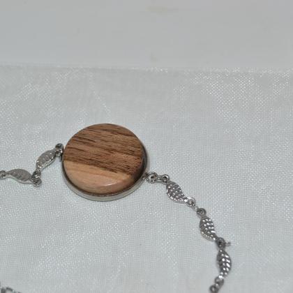 Holz Armband Trachtenschmuck Kette Holzschmuck Walnuss Armschmuck - Image 2