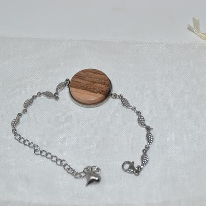 Holz Armband Trachtenschmuck Kette Holzschmuck Walnuss Armschmuck