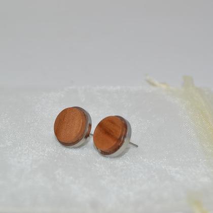 Holz Schmuckset Ohrstecker Armband Armkette Ohrringe Kirsche Geschenkset - Image 2