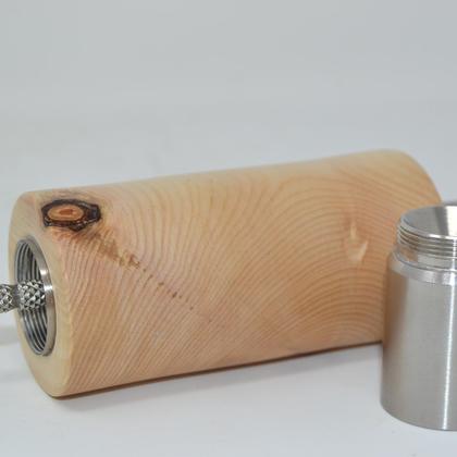 Holz Gewürzmühle Zirbe Einhand Salzmühle Pfeffer Mühle handmade - Image 2