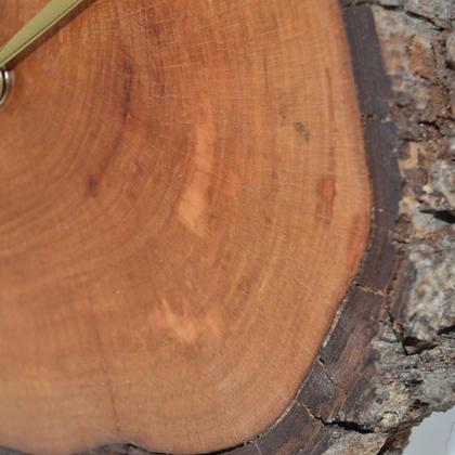 Holz Wanduhr 26x22.5 cm Birne Baumscheibenuhr Unikat Geschenk - Image 3