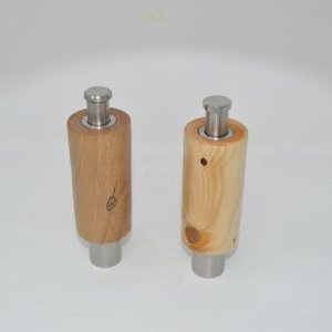 Holz Gewürzmühle Set Einhandmühle Buche Zeder Pfeffermühle Salzmühle handmade