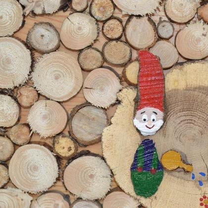 Holzbild 30,5x20 cm Gartenzwerg Holz Dekoration Schriftbild Wandbild Handarbeit - Image 3