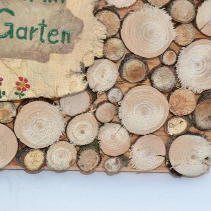 Holzbild 30,5x20 cm Gartenzwerg Holz Dekoration Schriftbild Wandbild Handarbeit - Image 4