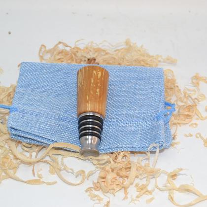 Holz Weinstoppen Weinstöpsel Weinstopfen Erle Geschenk Flaschenverschluss