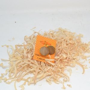 Holz Ohrringe 2 cm Trachtenschmuck Ohranhänger Walnuss Ohrschmuck Schmuck