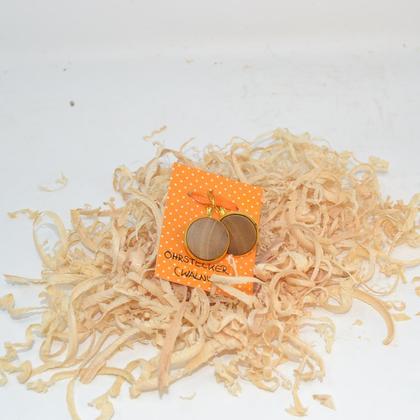 Holz Ohrringe 2 cm Trachtenschmuck Ohranhänger Walnuss Ohrschmuck Schmuck