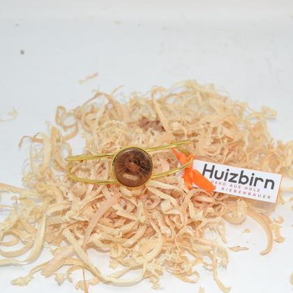 Holz Armreif Holzschmuck Trachtenschmuck Marille gold Armband Armschmuck Unikat