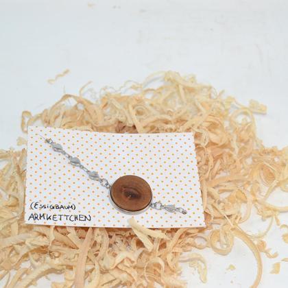 Holz Armband Armkette Essigbaum Trachtenschmuck 2 cm Holzschmuck Armschmuck