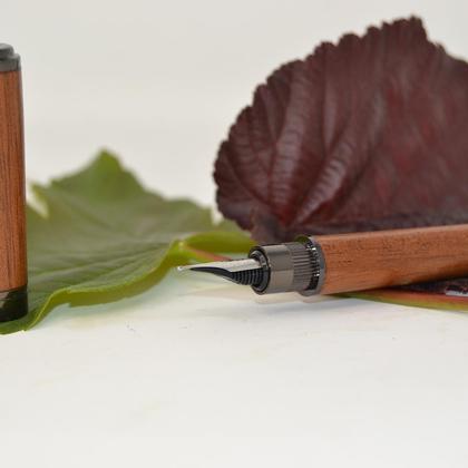 Holz Füller Füllfeder Füllfederhalter Mahagoni Magnetverschluss handmade - Image 3