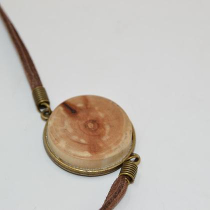 Holz Armband Armkette Treibholz Trachtenschmuck 2,5 cm Holzschmuck Armschmuck - Image 3