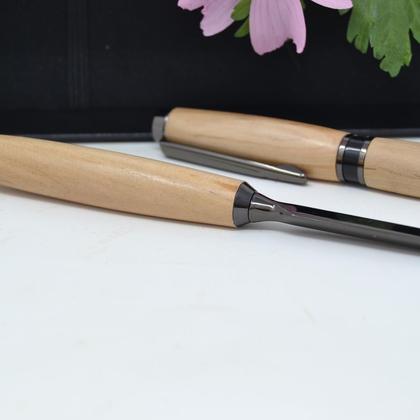 Holz Füllfeder Füller Füllfederhalter Brieföffner Birne Geschenkset handmade - Image 2