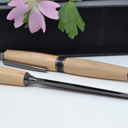 Holz Füllfeder Füller Füllfederhalter Brieföffner Birne Geschenkset handmade - Image 3