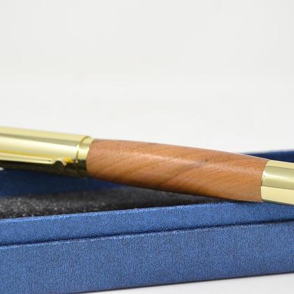 Holz Füllfeder Füller mit Schraubkappe Zwetschke Handarbeit unikat - Image 3