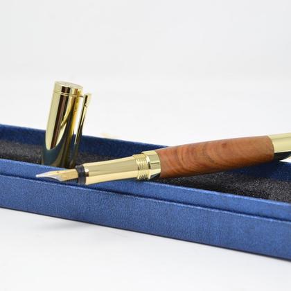 Holz Füllfeder Füller mit Schraubkappe Zwetschke Handarbeit unikat