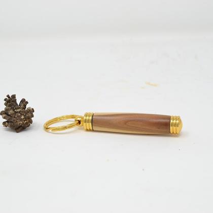 Holz Schlüsselanhänger mit Geheimfach aus Zwetschke handmade