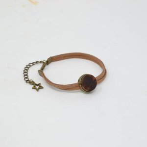 Holz Armband Trachtenschmuck Kette 1,5 cm Holzschmuck Walnuss Armschmuck