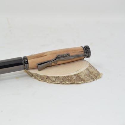 Holz Kugelschreiber Drehkugelschreiber Zeder Gewehr Unikat handmade Geschenk - Image 2