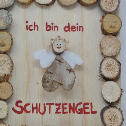 Holzbild Minibild 16x13 cm Holz Deko Wanddeko Engerl Wandbild Holzdeko handmade - Image 2