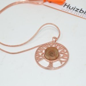 Holz Halskette Lärche Lebensbaum 3×1 cm Trachtenschmuck Holzschmuck Holzkette