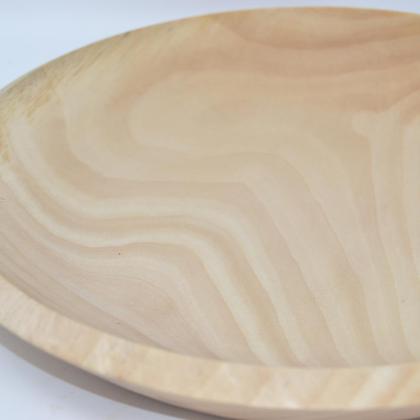 Holzschale Holzschüssel Linde ∅24x4.5 cm Obstschale Dekoschüssel Handmade - Image 3