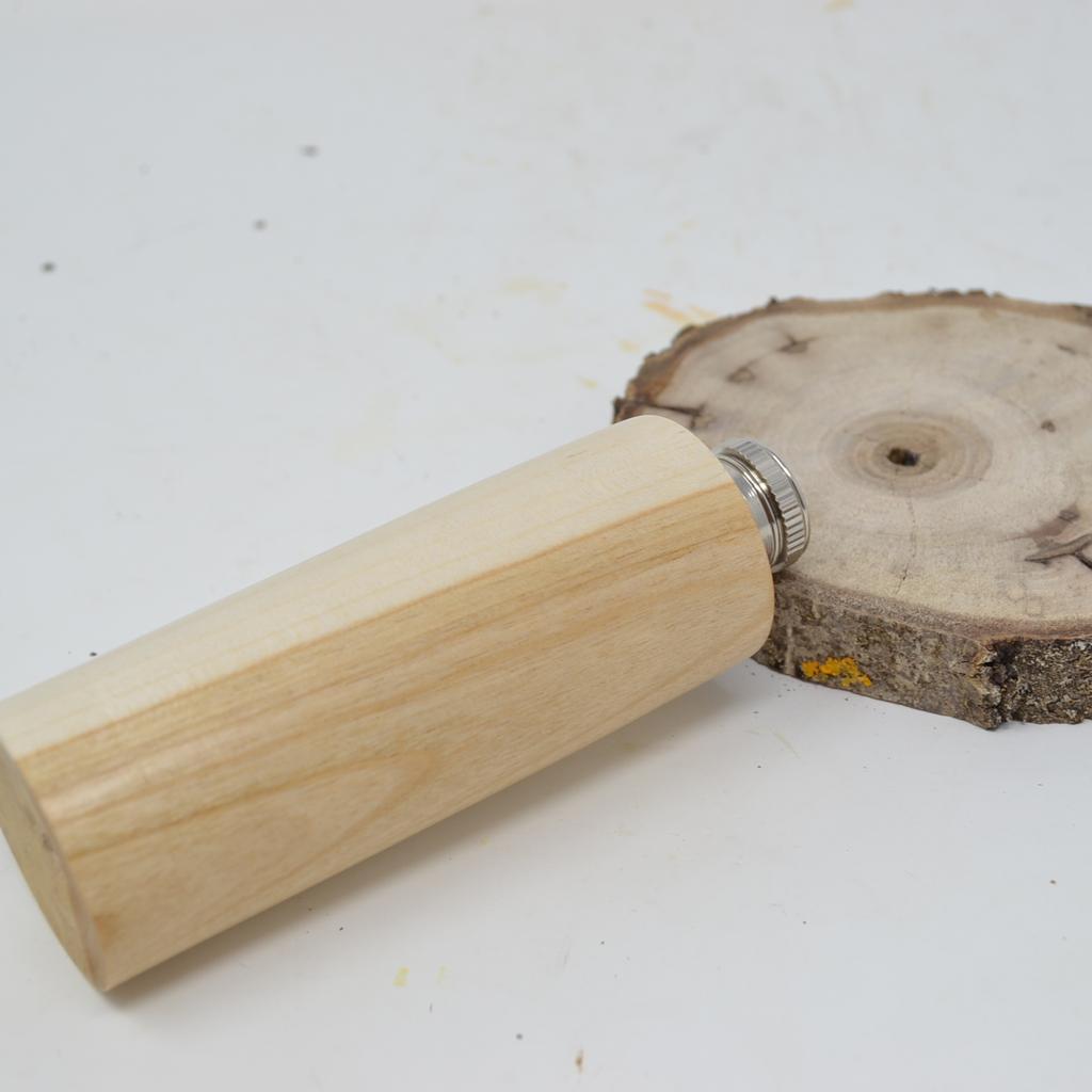 Holz Flachmann Schnapsflache rund 30 ml Kirsche Geschenk Geschenkidee handmade - Image 2